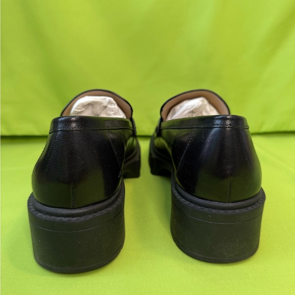 Coach Black Leather 90s-Inspired Lug Sole Leah Loafers - Picture 4 of 6